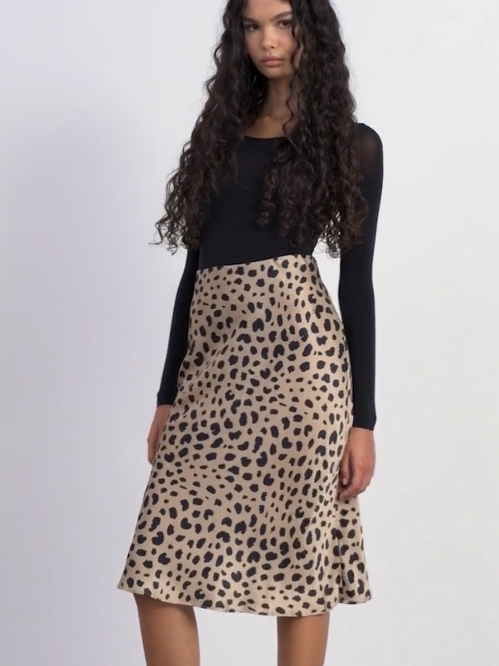 Réalisation Par Naomi Wild Things Leopard Print Silk Slip Midi Skirt XS - Picture 10 of 10